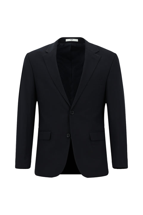 Dark Navy 4-Drop Relaxed Fit Wool Suit
