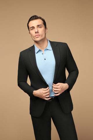  Koyu Füme Slim Fit Dar Kesim Yünlü Klasik Takım Elbise