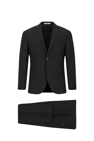  Koyu Füme 6 Drop Regular Fit Standart Kesim Mono Yaka Yünlü Takım Elbise