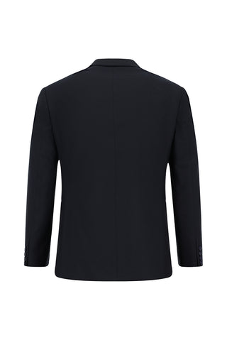  Koyu Lacivert Regular Fit Yünlü Klasik Takım Elbise