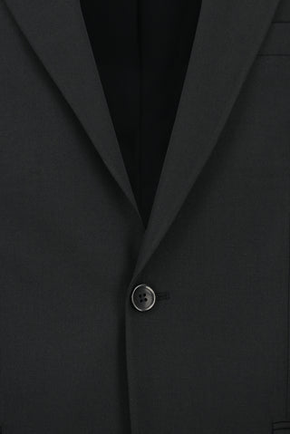  Siyah Relaxed Fit Rahat Kesim Yünlü Klasik Takım Elbise