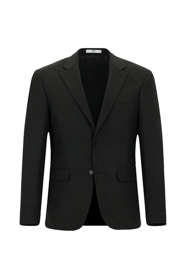  Koyu Füme Slim Fit Dar Kesim Yünlü Klasik Takım Elbise