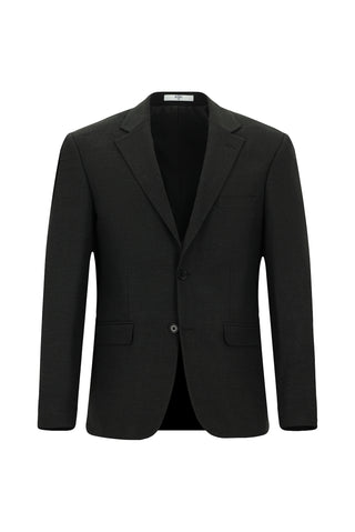  Koyu Füme Relaxed Fit Rahat Kesim Yünlü Klasik Takım Elbise