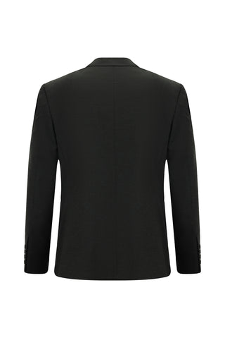  Koyu Füme 7 Drop Super Slim Fit Eksra Dar Kesim Yünlü Takım Elbise