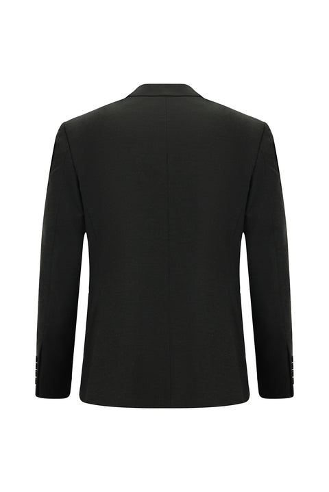 Koyu Füme 7 Drop Super Slim Fit Eksra Dar Kesim Yünlü Takım Elbise