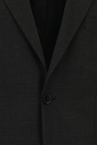  Koyu Füme 7 Drop Slim Fit Dar Kesim Yünlü Takım Elbise
