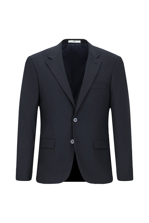 Koyu Lacivert 7 Drop Slim Fit Dar Kesim Yünlü Takım Elbise
