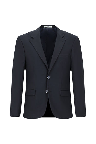  Koyu Lacivert Slim Fit Dar Kesim Yünlü Klasik Takım Elbise