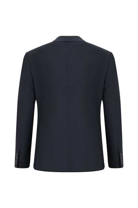 Koyu Lacivert 4 Drop Relaxed Fit Rahat Kesim Yünlü Takım Elbise