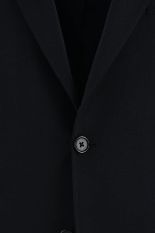  Koyu Lacivert Slim Fit Dar Kesim Yünlü Klasik Takım Elbise