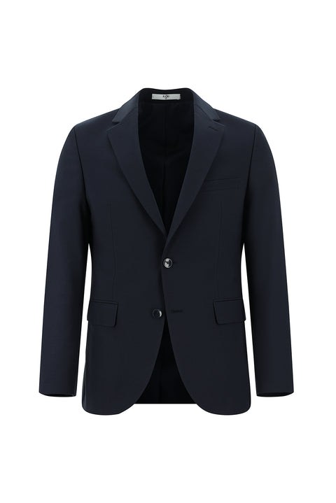 Koyu Lacivert 7 Drop Slim Fit Dar Kesim Yünlü Takım Elbise