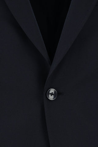  Koyu Lacivert Slim Fit Dar Kesim Yünlü Klasik Takım Elbise