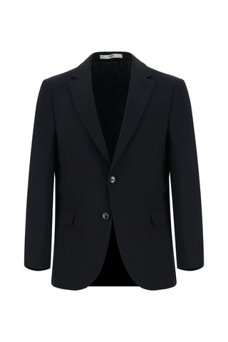  Koyu Lacivert Slim Fit Dar Kesim Yünlü Klasik Takım Elbise