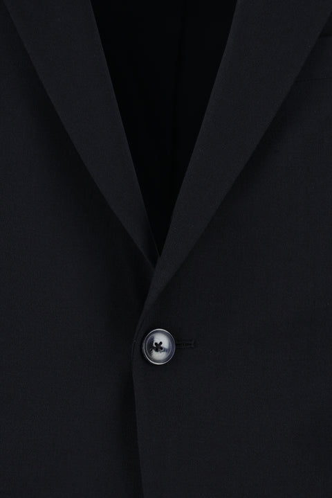 Koyu Lacivert 7 Drop Slim Fit Dar Kesim Yünlü Takım Elbise