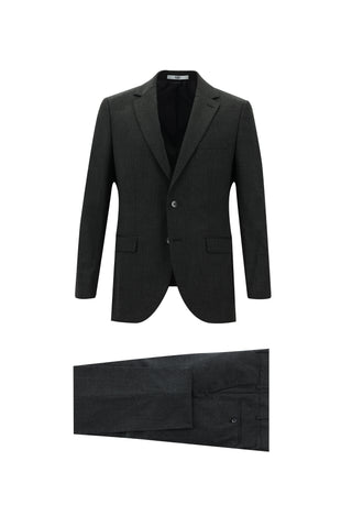  Koyu Füme 4 Drop Relaxed Fit Rahat Kesim Takım Elbise