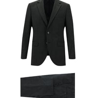 Koyu Füme 4 Drop Relaxed Fit Rahat Kesim Yünlü Takım Elbise