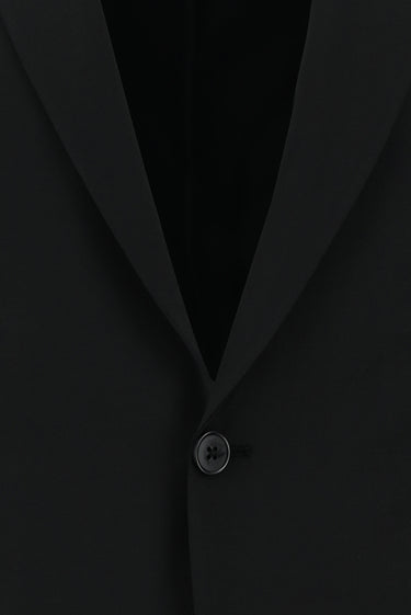 Siyah 4 Drop Relaxed Fit Rahat Kesim Yünlü Klasik Takım Elbise