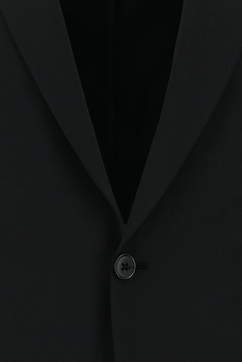 Black 4-Drop Relaxed Fit Wool Suit