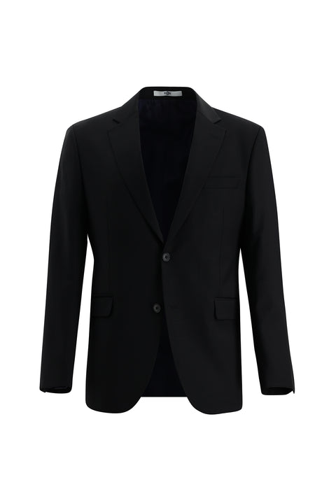 Koyu Lacivert 4 Drop Relaxed Fit Rahat Kesim Yünlü Takım Elbise