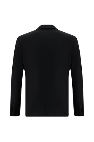  Koyu Lacivert Relaxed Fit Rahat Kesim Yünlü Klasik Takım Elbise