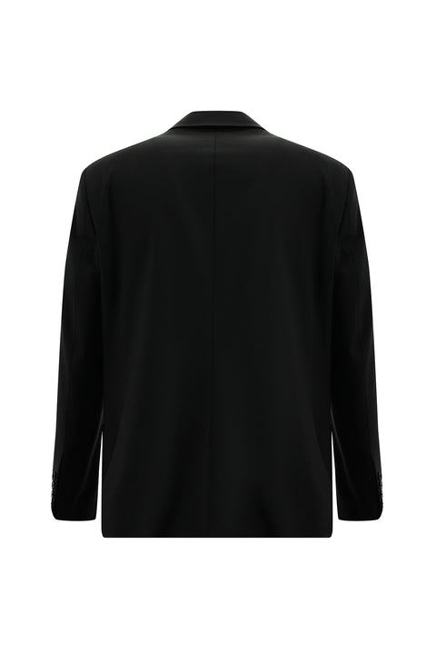 Siyah 4 Drop Relaxed Fit Rahat Kesim Yünlü Takım Elbise