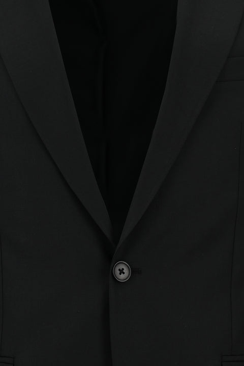 Siyah 6 Drop Regular Fit Standart Kesim Yünlü Takım Elbise