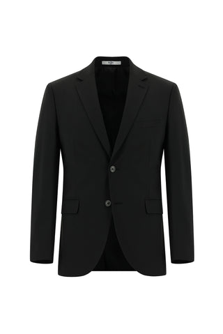  Siyah 7 Drop Slim Fit Dar Kesim Yünlü Takım Elbise