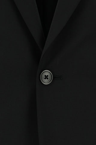  Siyah 7 Drop Slim Fit Dar Kesim Yünlü Takım Elbise