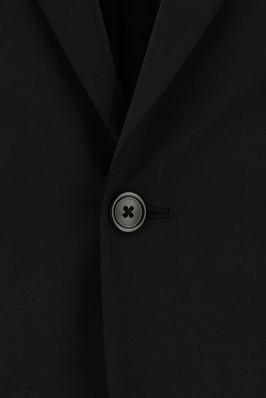 Siyah Slim Fit Dar Kesim Yünlü Klasik Takım Elbise