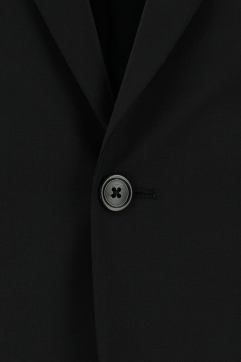 Siyah 7 Drop Slim Fit Dar Kesim Yünlü Takım Elbise