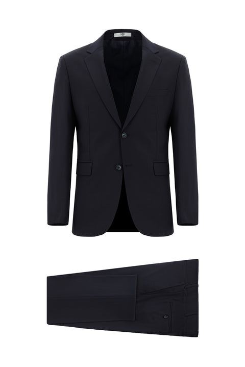 Dark Navy 6 Drop Regular Fit Standard Cut Wool Suit