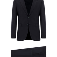 Dark Navy 7 Drop Slim Fit Narrow Cut Wool Suit