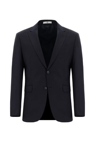  Koyu Lacivert 6 Drop Regular Fit Standart Kesim Yünlü Takım Elbise