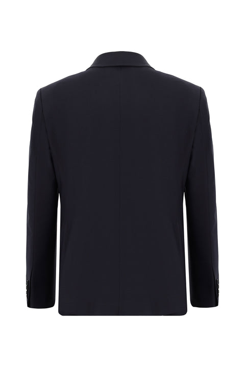 Dark Navy 7 Drop Slim Fit Narrow Cut Wool Suit