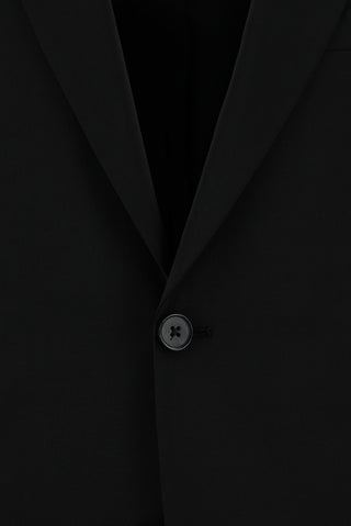  Siyah Slim Fit Dar Kesim Yünlü Klasik Takım Elbise