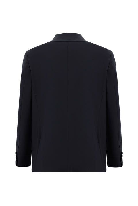 Koyu Lacivert 4 Drop Relaxed Fit Rahat Kesim Yünlü Takım Elbise