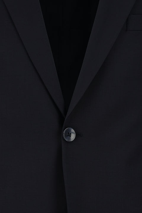 Koyu Lacivert 4 Drop Relaxed Fit Rahat Kesim Yünlü Takım Elbise