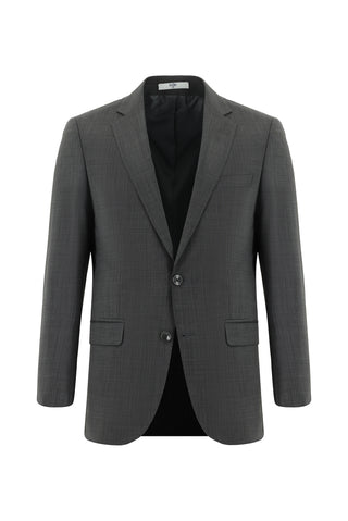  Orta Antrasit Regular Fit Yünlü Klasik Takım Elbise