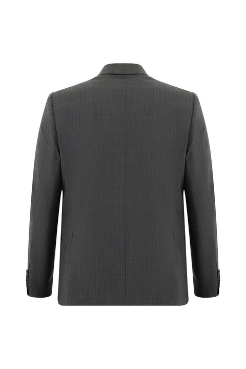 Orta Antrasit 6 Drop Regular Fit Standart Kesim Yünlü Takım Elbise