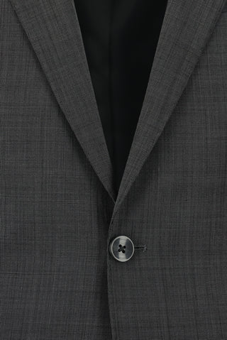  Orta Antrasit Regular Fit Yünlü Klasik Takım Elbise