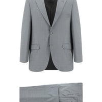 Açık Gri 7 Drop Super Slim Fit Eksra Dar Kesim Yünlü Takım Elbise