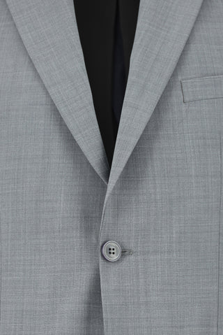  Açık Gri 7 Drop Slim Fit Dar Kesim Yünlü Takım Elbise