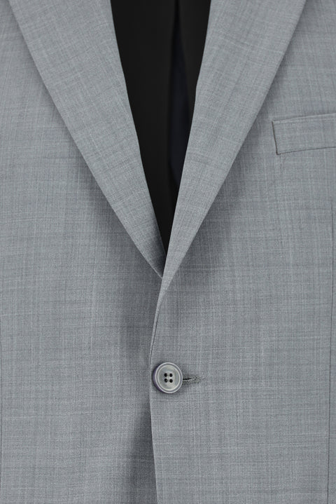 Açık Gri 7 Drop Slim Fit Dar Kesim Yünlü Takım Elbise