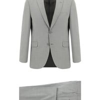 Orta Gri 7 Drop Super Slim Fit Eksra Dar Kesim Yünlü Takım Elbise