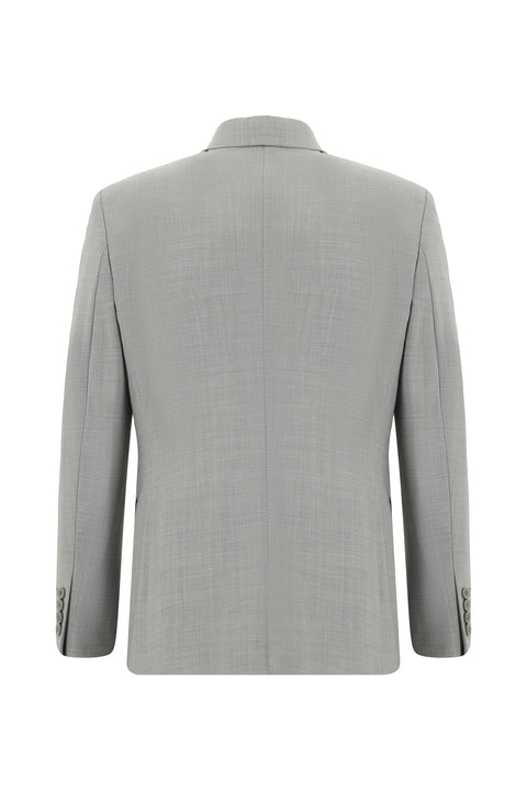 Orta Gri 7 Drop Super Slim Fit Eksra Dar Kesim Yünlü Takım Elbise