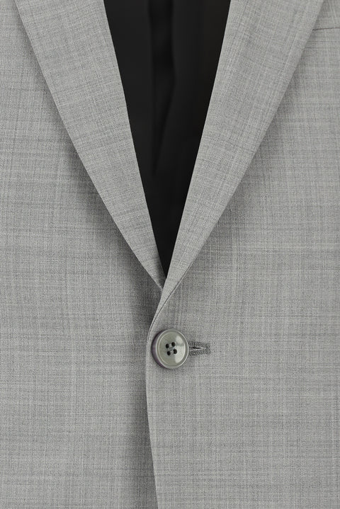 Orta Gri 7 Drop Super Slim Fit Eksra Dar Kesim Yünlü Takım Elbise