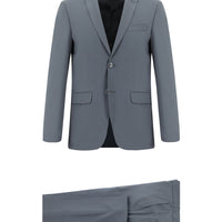 Koyu Füme 7 Drop Slim Fit Dar Kesim Yünlü Takım Elbise