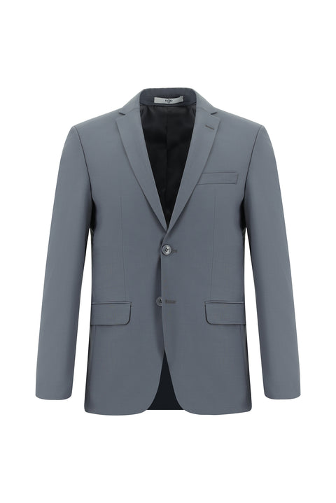 Koyu Füme 4 Drop Relaxed Fit Rahat Kesim Yünlü Takım Elbise