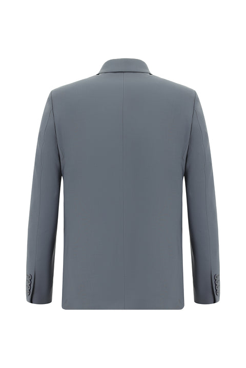 Koyu Füme 4 Drop Relaxed Fit Rahat Kesim Yünlü Takım Elbise