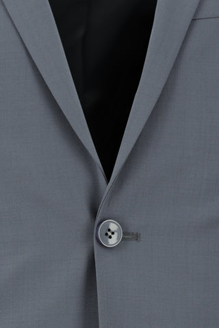  Koyu Füme Super Slim Fit Ekstra Dar Kesim Yünlü Klasik Takım Elbise